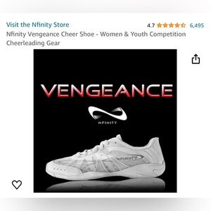 NWT Nfinity Vengeance Cheer Shoe - Women & Youth Competition Cheerleading Gear